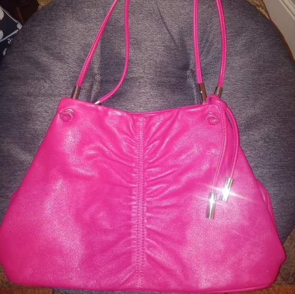 💖Barbie Pink Etienne Aigner Leather bag with shiny silver hardware Aigner Design - Picture 8 of 8